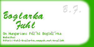 boglarka fuhl business card